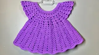 Princess Baby Dress Crochet ! How to Crochet an Easy Baby Dress Beautiful