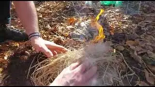 ferro rod fire stick - make a fire without any matches