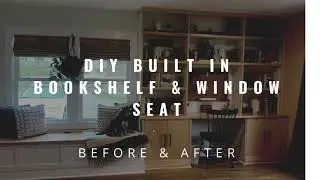 Home office | Scandinavian design | DIY Built-In Bookshelves & Window Seat