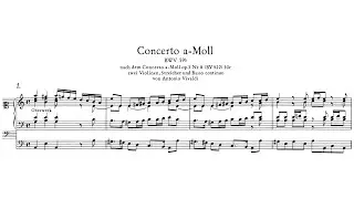 J.S Bach - Organ Concerto in A minor, BWV 593 {Koopman}