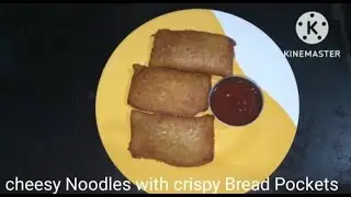 Cheesy Noodles Bread Pockets / Noodles Bread Pockets Recipe / Homemade Noodles Bread Pockets Recipe