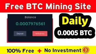 New Free Bitcoin Mining Site 2021 | Get 0.005 BTC Daily Live Proof 😱| BTCgoldmine.io payment proof
