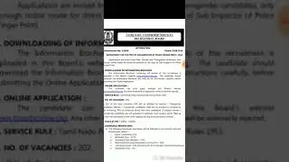 TAMIL NADU SI FINGERPRINT APPLICATION DETAILS AGE RELAXATION