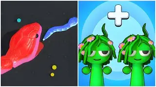 Snake Clash.io vs Merge Sprunky Master - (Max Level, ASMR Game)