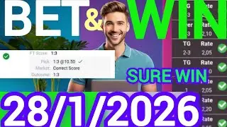 Correct Score Tips & Predictions Today | 28/1/2026| Expert Football Bets & Sure Wins 