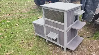 Кошачий домик GUTINNEEN XXL на открытом воздухе