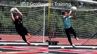 U17 Goalkeeper Training | Collapse Dives, Handling & Footwork