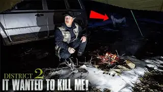 (THINGS WENT WRONG!) BARELY SURVIVING a NIGHT CAMPING In OFF GRID MINING GHOST TOWN | CARIBOU MINES