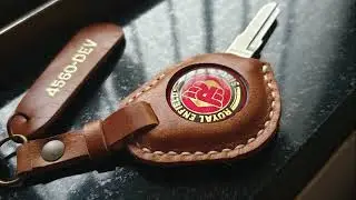 Royal enfield key cover | Bullet key cover | leather keychain for bike | royal enfield keychain