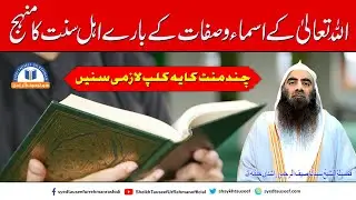 Allah Tala Kay Asma wa Sifat Par Alhe Sunnat Ka Manhaj | Sheikh Tauseef ur Rehman | Asma wa Sifat