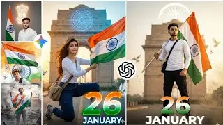 26 January Photo Editing Prompt | Republic Day Photo Editing Prompt Girl & Boy | 26 january editing