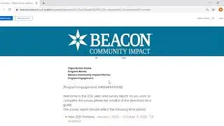 2020 End-of-Year Survey Guide: Beacon Community Impact