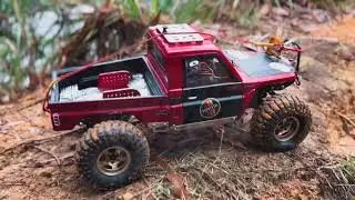 JDV Customized Class 2 Build LC70 Hardbody shell maiden run on JDV3 LCG chassis + Traxxas TRX4