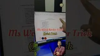🎯 MS Word Page Border Kaise Lagaye | Customize Page Border in Word 🖥️ #shorts #msword #border