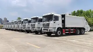 10 units shacman 25cbm rear loader garbage truck
