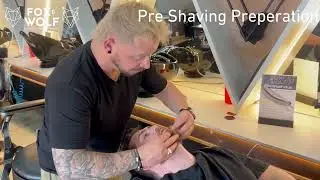 Clean Shave with straight razor on a full beard #keepithandsome #foxandwolfbarber #straightrazor