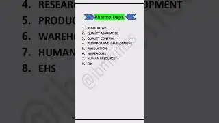 Pharma company departments|beginner guide|#pharmaceutical #pharmacy_with_sg_sir#viralshorts