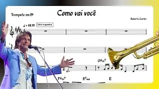 Como vai você Roberto Carlos | Partitura Trompete Playback (Bb)