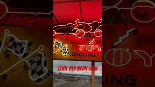 Old Neon Car Sign (as seen at Museum of American Speed - Lincoln, Nebraska) #shorts #carshorts #neon
