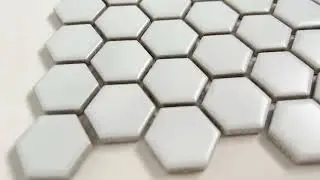 Hexagon White Porcelain Mosaic Tile Matte Look