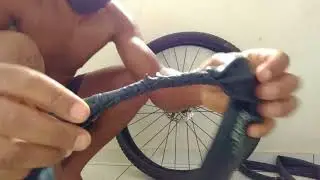 Dicas de bike! Como remendar uma câmara de ar de bicicleta sem cola e sem remendo (Parte 2 correção)