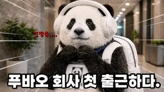 453. 푸바오 회사 첫 출근하다. (2배속으로 보세요!) 