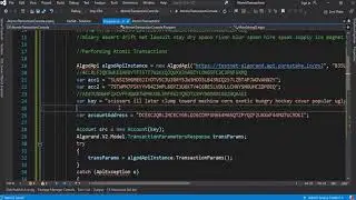 atomic transactions on the algorand network