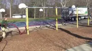 Express Blower Truck Certified Playground Mulch Installation