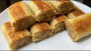 ROTI TAWAR GULUNG ISI PISANG ‼️ MUDAH BANGET BUATNYA, BISA UNTUK IDE JUALAN