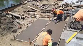 Veterans concrete,...cont. apply Top Cast #3 / finish steps & flatwork