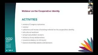 Prochaines étapes de la consultation sur l'identité coopérative présenté par Alexandra Wilson