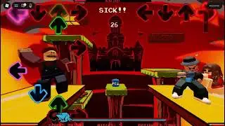 Jugando al FNF en roblox con el mod de Mario Madness V2