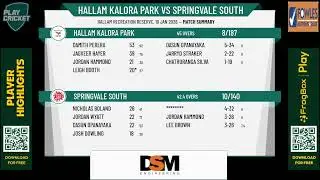 Hallam Kalora Park v Springvale South