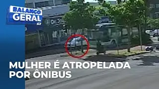 Idosa é atropelada por trasporte público em cruzamento da Avenida Barão do Rio Branco