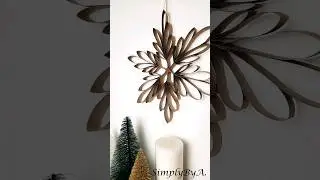 DIY NORDIC PAPER CHRISTMAS DECORATION #shorts #diyhomedecor #diychristmas #papercrafts #diysnowflake