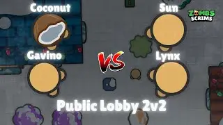 Coconut & Gavino vs Sun & Lynx | Someone got zipped.. | Public Lobby 2v2 | Zombs Royale