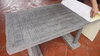 Projects Build Dining Table From Styrofoam Wall Stickers | DIY Make Cement Table At Home