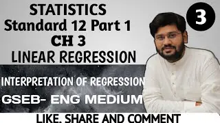 1.3 Interpretation of regression coefficient b ch3 linearregression std12 stats part 1 Gujaratboard