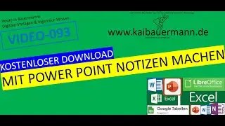 MIT POWERPOINT NOTIZEN MACHEN   (VIDEO 093)  #office  #ingenieur  #excel