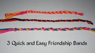 3 Easy Friendship Bracelets DIY | Friendship bands with wool | How to make Friendship bands at Home