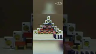 Satisfying Domino Wall | Time Pass Domino Shorts |  #shorts#pushkarscorner#domino#dominoes