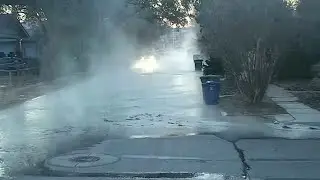 Water fills streets in Southtown area after possible main break