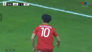 Việt Nam VS Jordan c&ocirc;ng phượng ghi b&agrave;n gỡ h&ograve;a 1 -1 với pha kiến tạo của Trọng Ho&agrave;ng