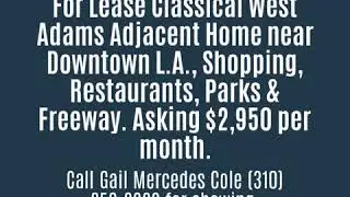 For Lease: 1427 W. 51st Pl, L.A., CA 90062