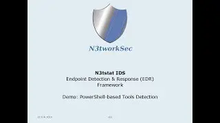 N3tstat IDS Demo - Detection of Advanced Cyber Adversary PowerShell Tools