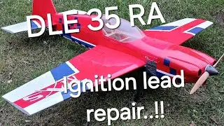 Extreme flight MXS 83 inch RC plane engine repair DLE 35 RA.