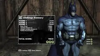 Batman: Arkham City Challenge Prison Riot Extreme as Batman all medals