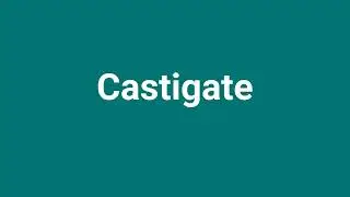 'Castigate' Meaning and Pronunciation