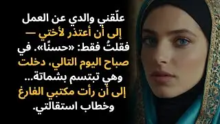 علّقني والدي عن العمل إلى أن أعتذر لأختي — فقلتُ فقط: «حسنًا». ثم…