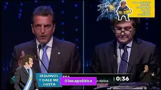 REPLICA MILEI MASSA💥🌞⭐  Debate presidencial 2023 💥🌞⭐ #lalibertadavanza #pelucamilei